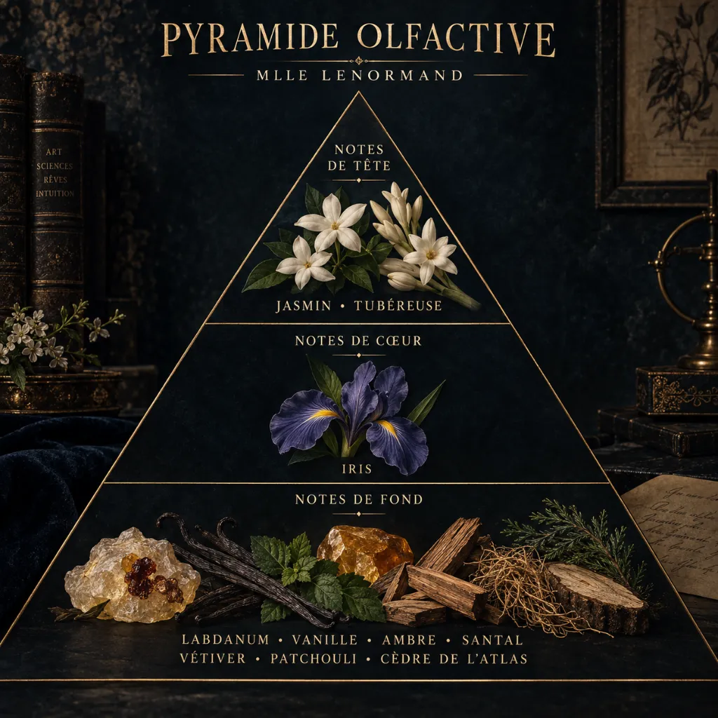 pyramide olfactive encens liquide mlle Lenormand.webp
