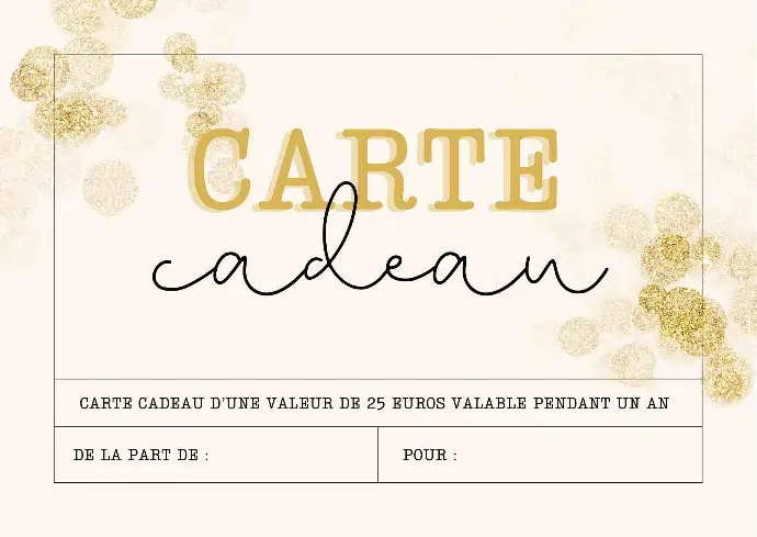 Carte cadeau 25 €